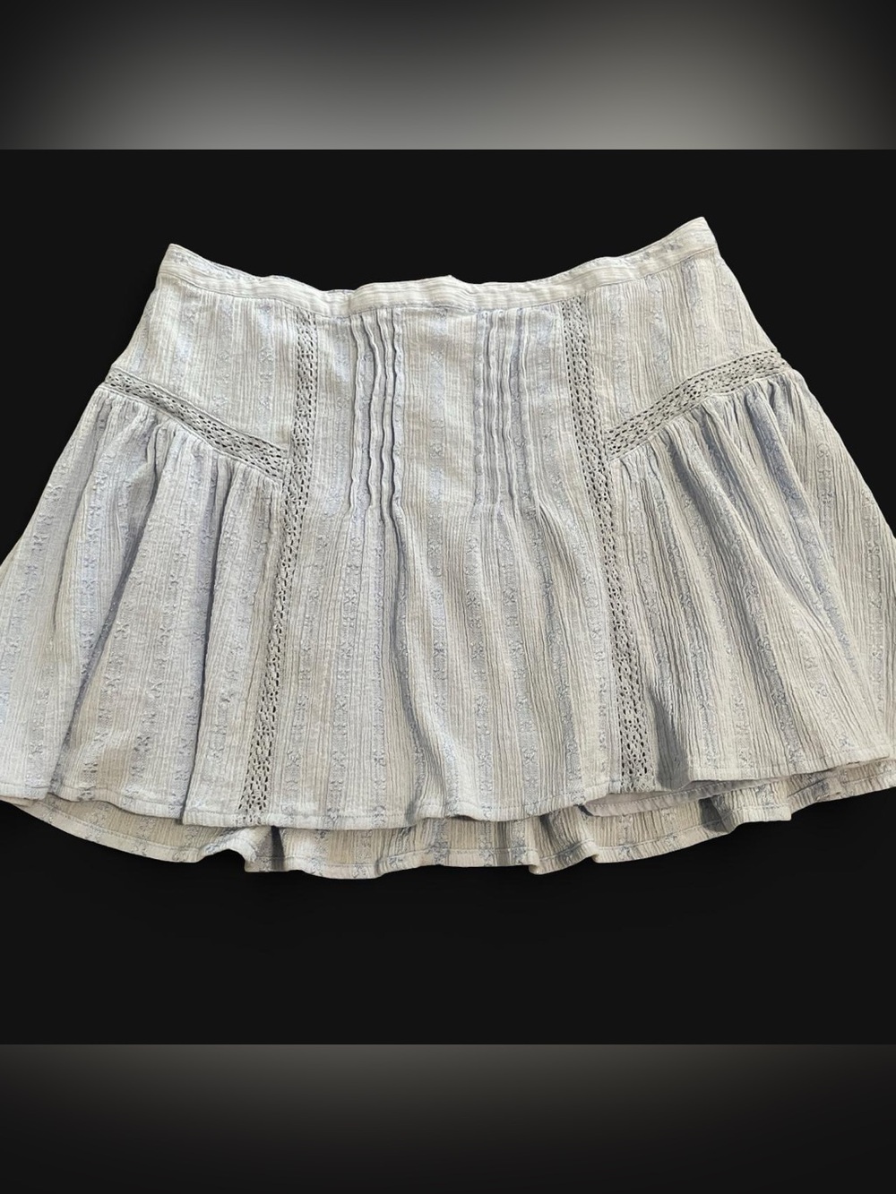 Chelsea & Violet Light Blue Tiered Skater Mini Skirt